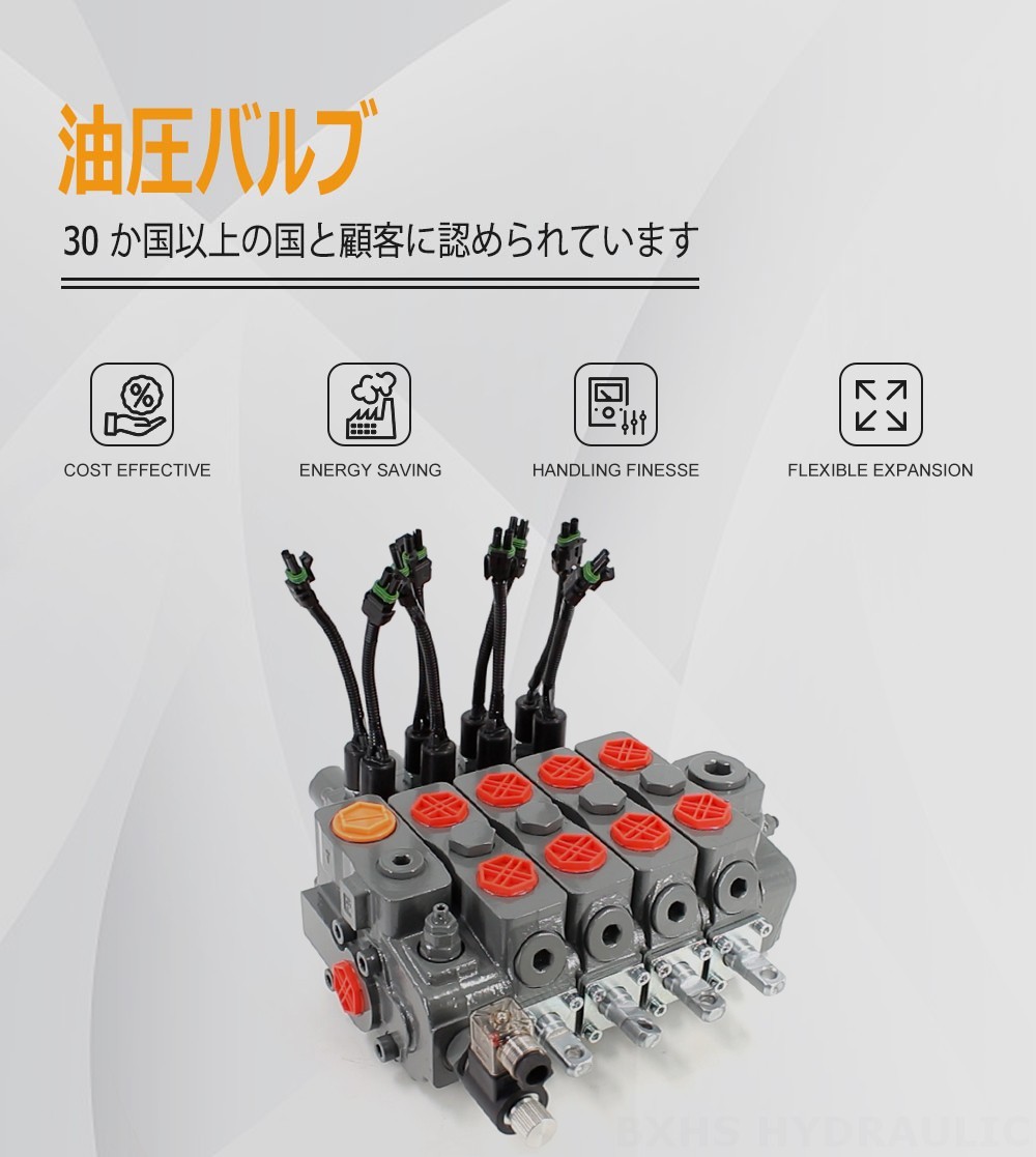 HSDLS180-電動式アンローディングバルブ 手動 4スプール セクショナル方向弁